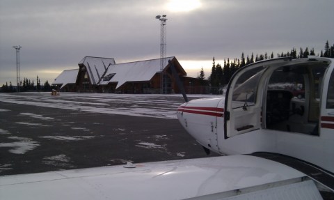 Lite aktivitet også ved terminalen på Fagernes.