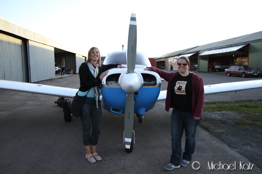 Passasjerene var godt fornøyd med sightseeingturen.