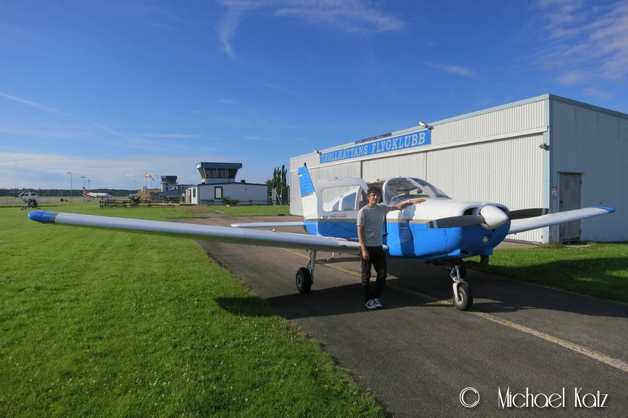 Flygeeken på Trollhättan flygplats.