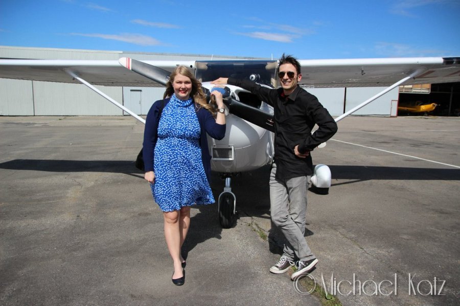 Marit er storfornøyd etter sin første småflytur..