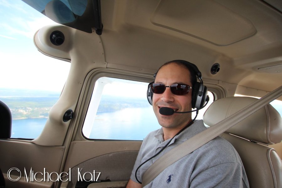 Min svoger, Shaul, på sin første småflytur.