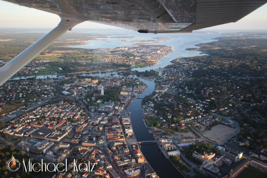 Fredrikstad en kveld i slutten av august. 