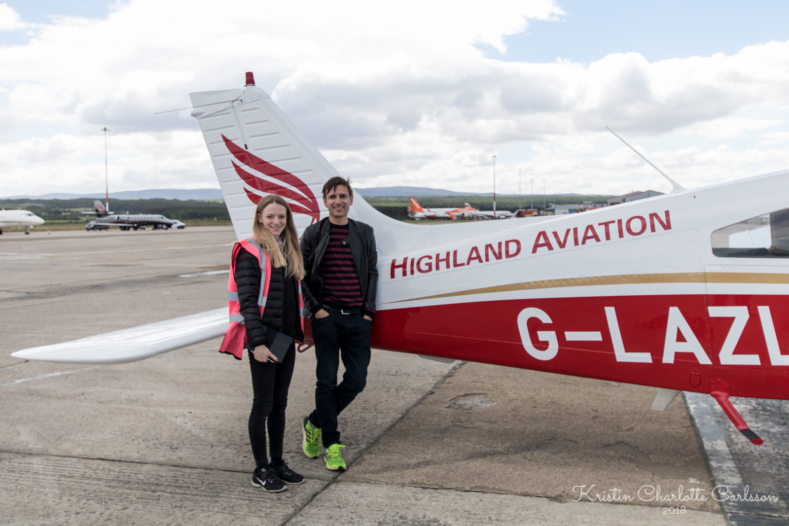 Meg med co-pilot og guide Anna.