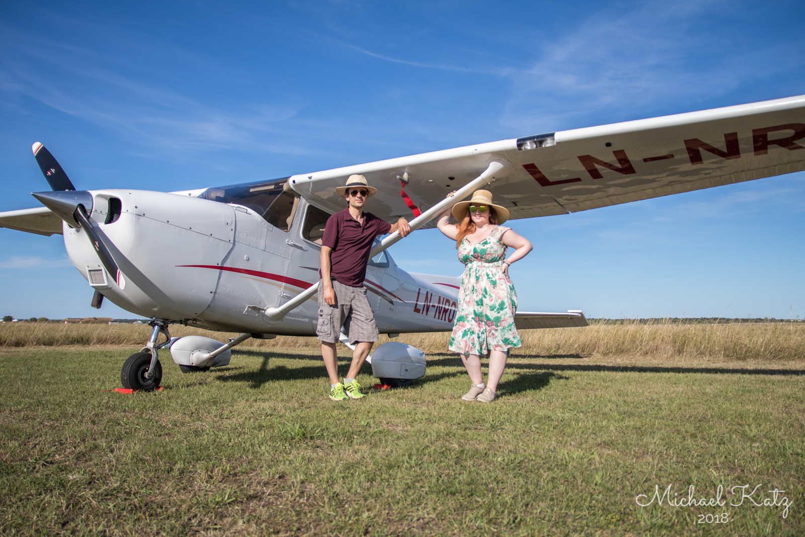 LN-NRO parkert, og Kristin og jeg er klar for en helg på Gotland.