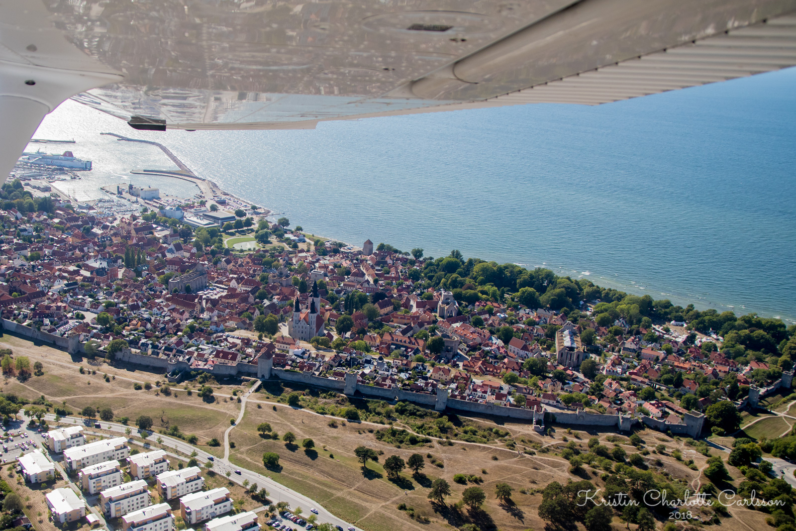 Utsikt over Visby etter avgang.